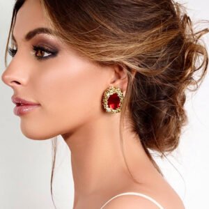 Boucles d'oreilles à clip Diane - Grenade par Cécile Wolfrom