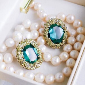 Boucles d'oreilles à clip Kenza - Grenade par Cécile Wolfrom
